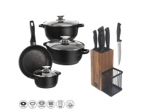 Orion Sada nádobí GRANDE 7 dílů + dárek stojan na nože+5 ks nožů