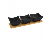 Servírovací misky s tácem BLACK set