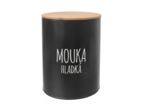 Dóza Mouka hladká BLACK pr. 13 cm