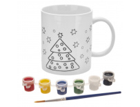 Orion Hrnek s barvami a štětcem STROMEK 0,38 l