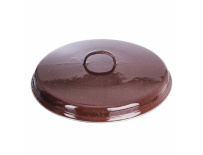 Smaltovaná poklice BROWN Lem pr. 41,5 cm