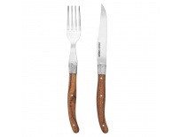 Steak set nůž+vidlička nerez/dřevo