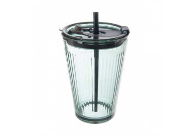 Orion Sklenice s víčkem a brčkem VERDE 0,46 l 1 ks Orion Sklenice s víčkem a brčkem VERDE 0,46 l 1 ks