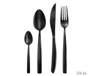Příbory nerez 24 ks BLACK LUXURE