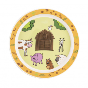Mělký dětský talíř farma pr. 21,5 cm