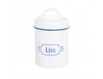 Dóza plech kulatá pr. 9 cm KÁVA BLUE LINE