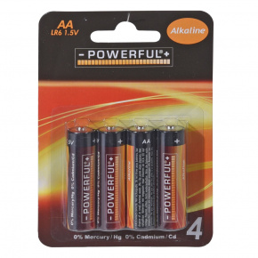 Alkalické baterie AA 1,5 V 4 ks