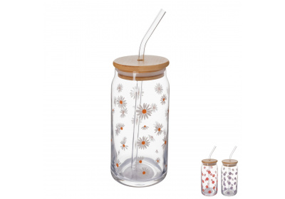 Orion Sklenice s víčkem a brčkem 0,5 l 1 ks