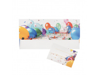 Orion Papírová obálka balónky s vloženou kartičkou
