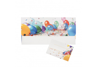 Orion Papírová obálka balónky s vloženou kartičkou
