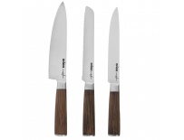 Nůž kuchyňský nerez WOODEN sada 3 ks