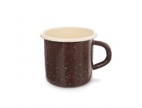 Hrnek smalt BROWN 8 cm